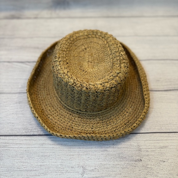 Scala Twisted Raffia Straw Boater Hat - Picture 1 of 7